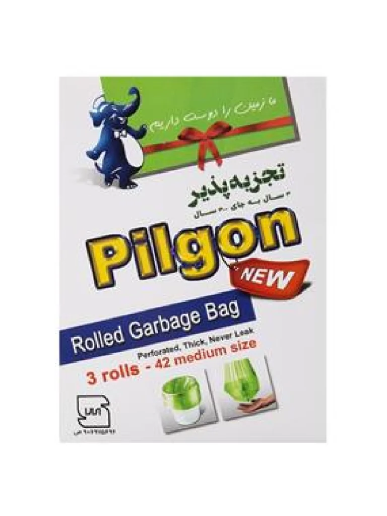 خرید کیسه زباله رولی سبز متوسط پیلگون